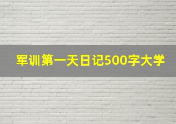 军训第一天日记500字大学