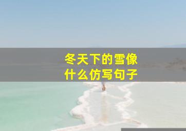 冬天下的雪像什么仿写句子