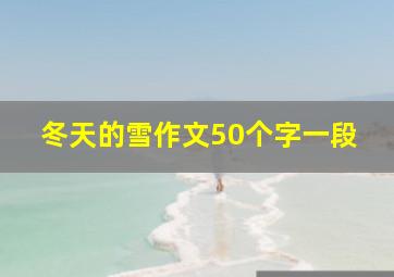 冬天的雪作文50个字一段