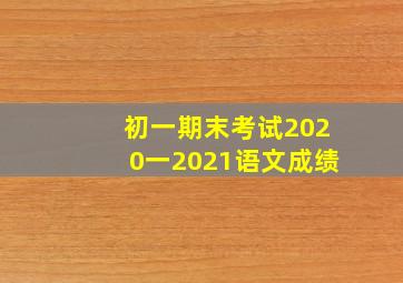 初一期末考试2020一2021语文成绩