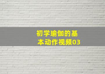 初学瑜伽的基本动作视频03