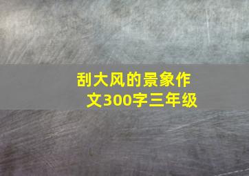 刮大风的景象作文300字三年级