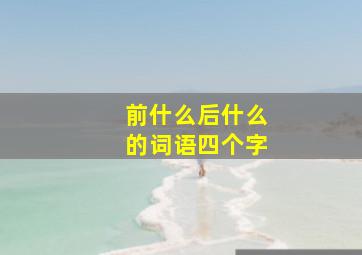 前什么后什么的词语四个字