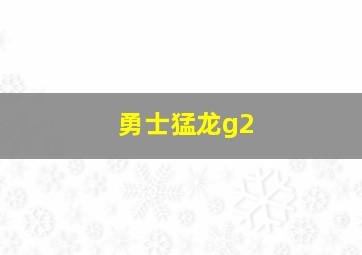 勇士猛龙g2