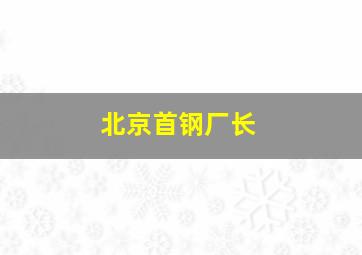 北京首钢厂长