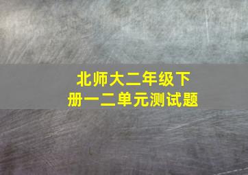 北师大二年级下册一二单元测试题