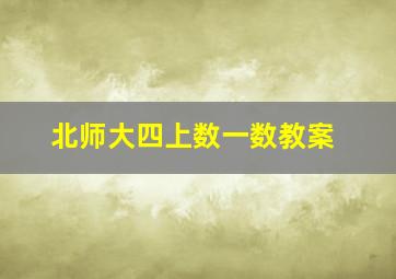 北师大四上数一数教案