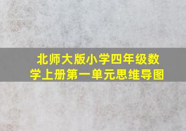 北师大版小学四年级数学上册第一单元思维导图