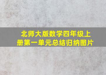 北师大版数学四年级上册第一单元总结归纳图片