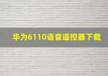 华为6110语音遥控器下载