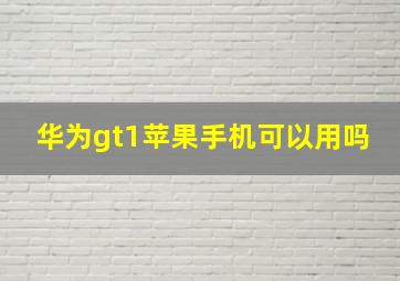 华为gt1苹果手机可以用吗