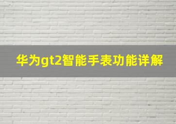 华为gt2智能手表功能详解