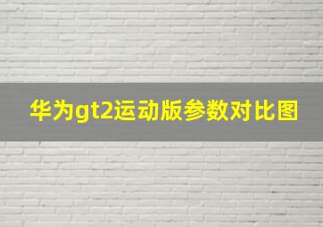 华为gt2运动版参数对比图