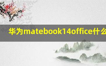 华为matebook14office什么版本