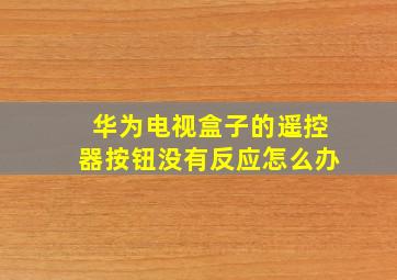 华为电视盒子的遥控器按钮没有反应怎么办