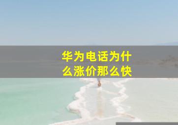 华为电话为什么涨价那么快