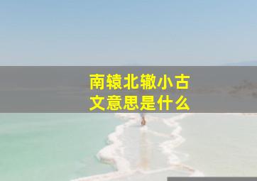 南辕北辙小古文意思是什么