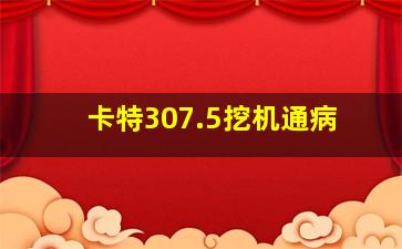 卡特307.5挖机通病