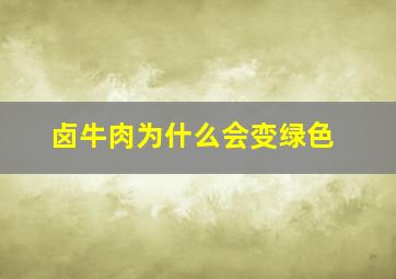 卤牛肉为什么会变绿色