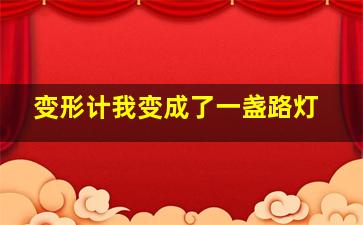 变形计我变成了一盏路灯