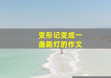 变形记变成一盏路灯的作文