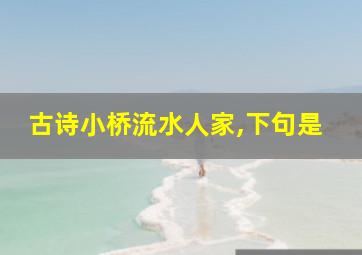 古诗小桥流水人家,下句是