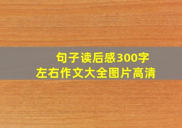 句子读后感300字左右作文大全图片高清