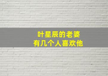 叶星辰的老婆有几个人喜欢他