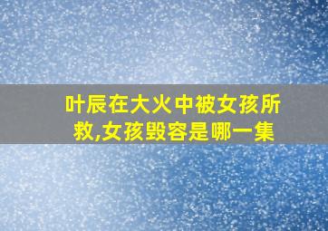 叶辰在大火中被女孩所救,女孩毁容是哪一集