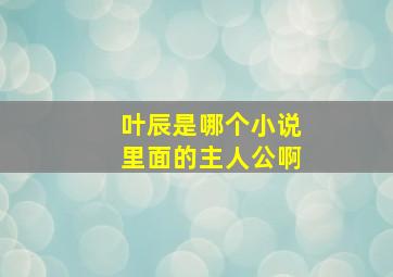 叶辰是哪个小说里面的主人公啊