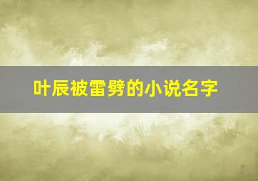 叶辰被雷劈的小说名字