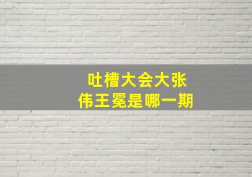 吐槽大会大张伟王冕是哪一期