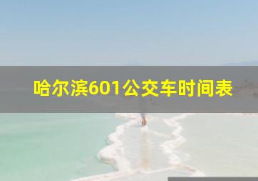 哈尔滨601公交车时间表