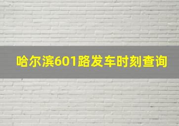 哈尔滨601路发车时刻查询