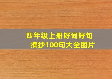 四年级上册好词好句摘抄100句大全图片