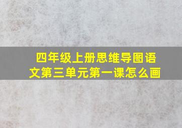 四年级上册思维导图语文第三单元第一课怎么画