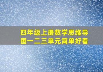 四年级上册数学思维导图一二三单元简单好看