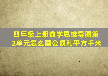 四年级上册数学思维导图第2单元怎么画公顷和平方千米