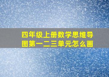 四年级上册数学思维导图第一二三单元怎么画