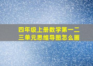 四年级上册数学第一二三单元思维导图怎么画