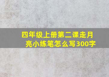 四年级上册第二课走月亮小练笔怎么写300字