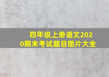 四年级上册语文2020期末考试题目图片大全