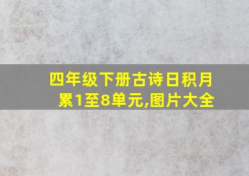 四年级下册古诗日积月累1至8单元,图片大全