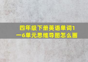 四年级下册英语单词1一6单元思维导图怎么画