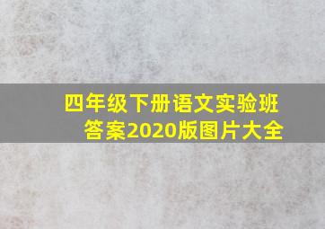 四年级下册语文实验班答案2020版图片大全