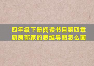 四年级下册阅读书目第四章厨房郭家的思维导图怎么画