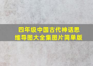 四年级中国古代神话思维导图大全集图片简单版