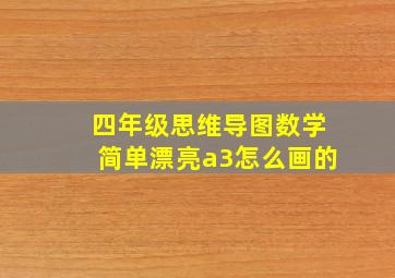 四年级思维导图数学简单漂亮a3怎么画的