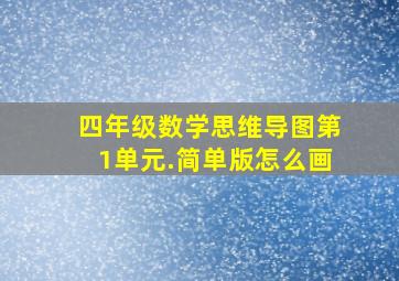 四年级数学思维导图第1单元.简单版怎么画