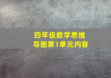 四年级数学思维导图第1单元内容